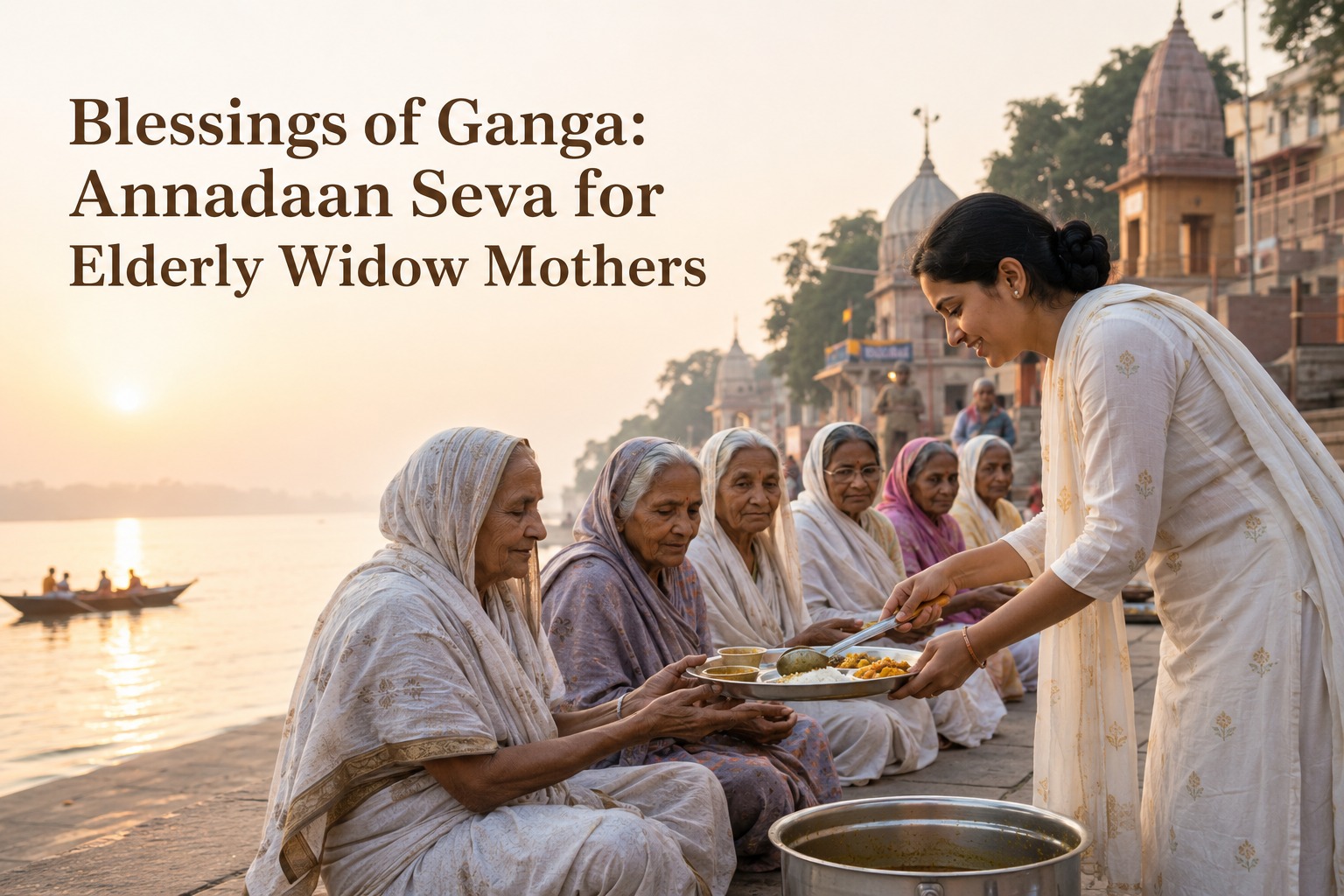 Blessings of Ganga: Annadaan Seva for Elderly Widow Mothers