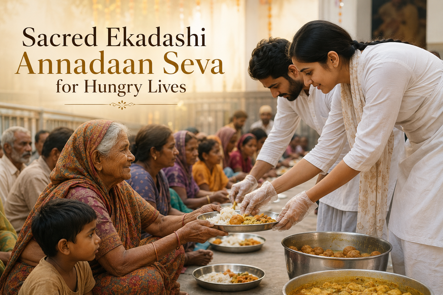 Sacred Ekadashi Annadaan Seva for Hungry Lives